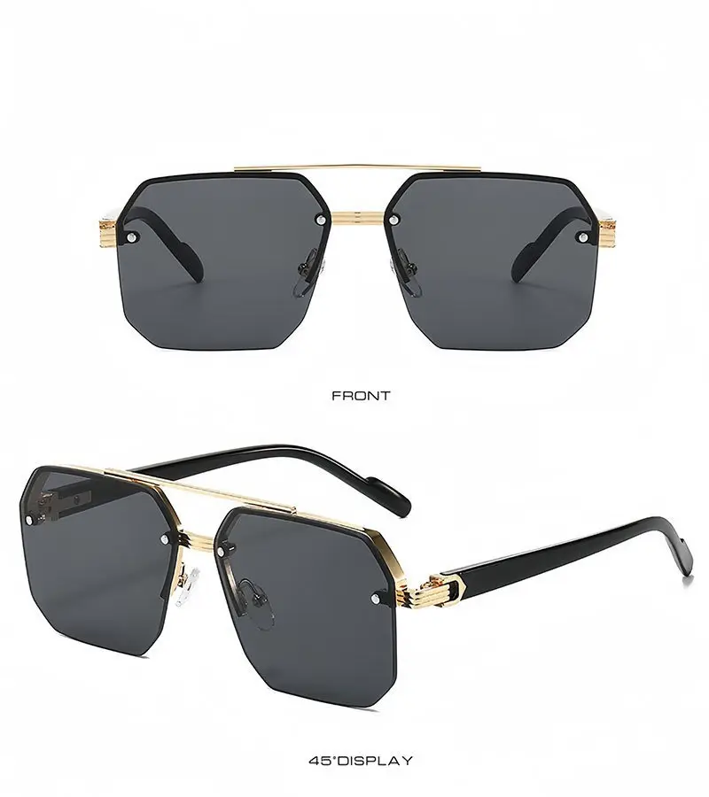 Men's Gradient UV400 Sunglasses Black Gold — feature 18