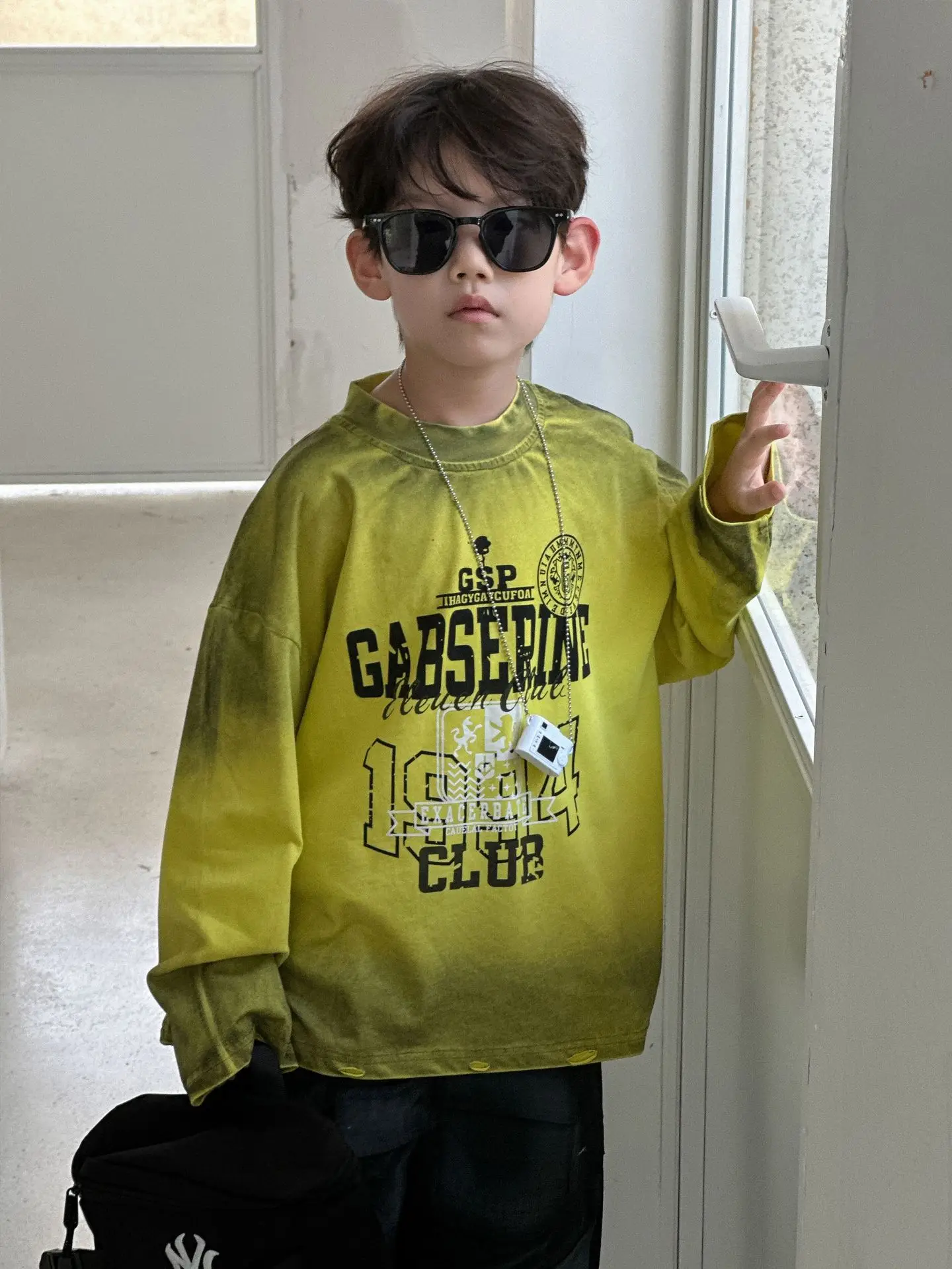 Boys Long Sleeve Yellow Graphic T-Shirt 2025 - Image 7