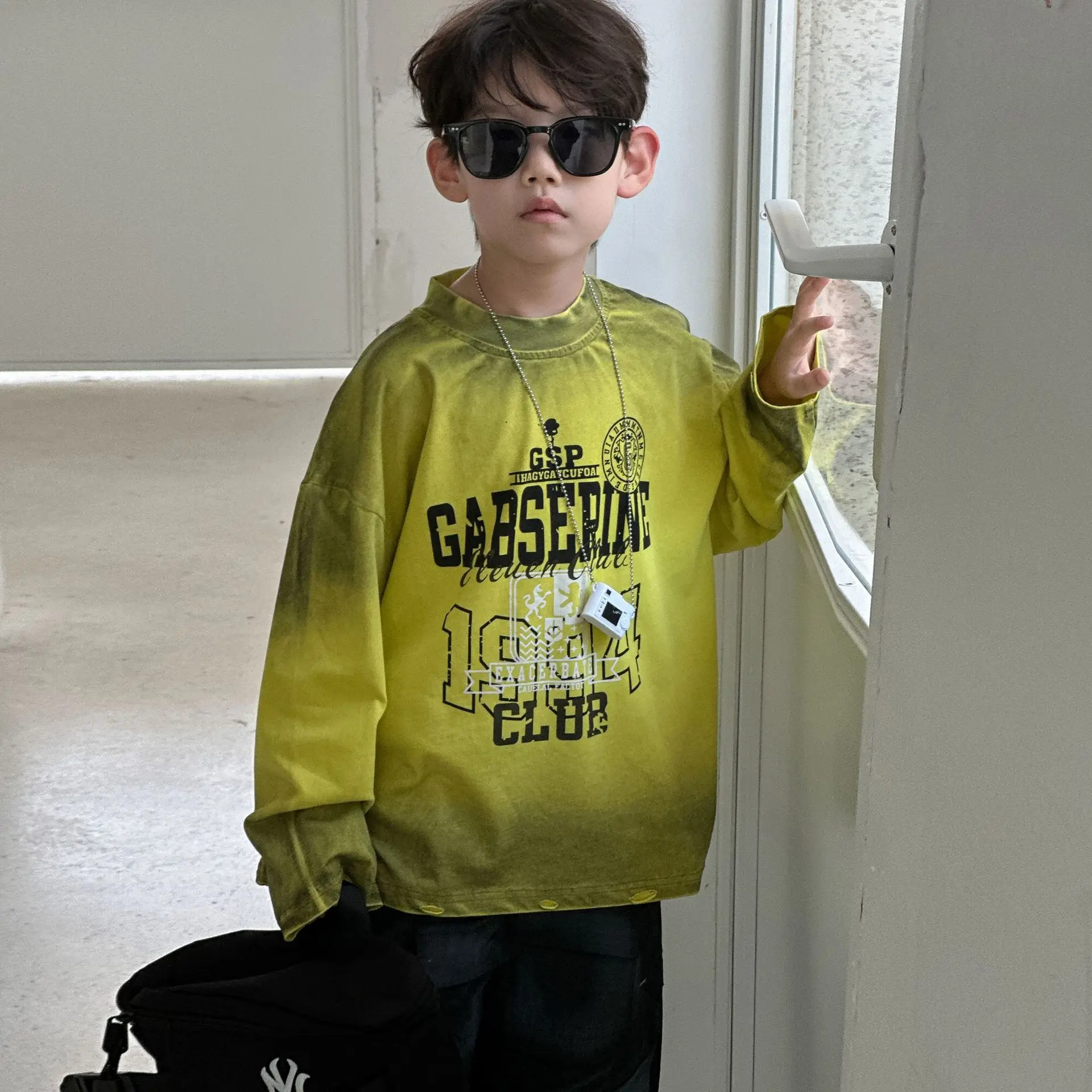 Boys Long Sleeve Yellow Graphic T-Shirt 2025 — feature 10