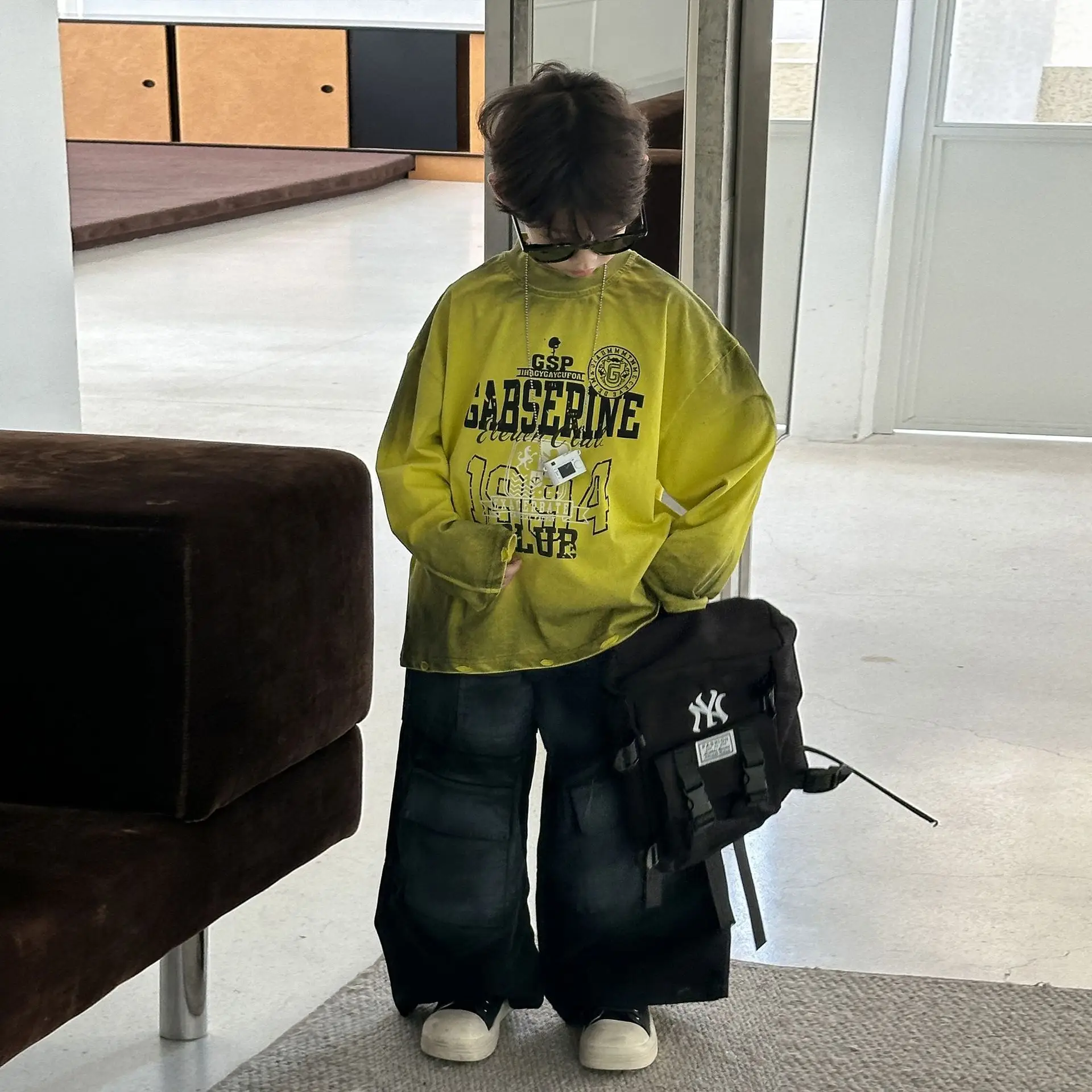 Boys Long Sleeve Yellow Graphic T-Shirt 2025 — feature 11