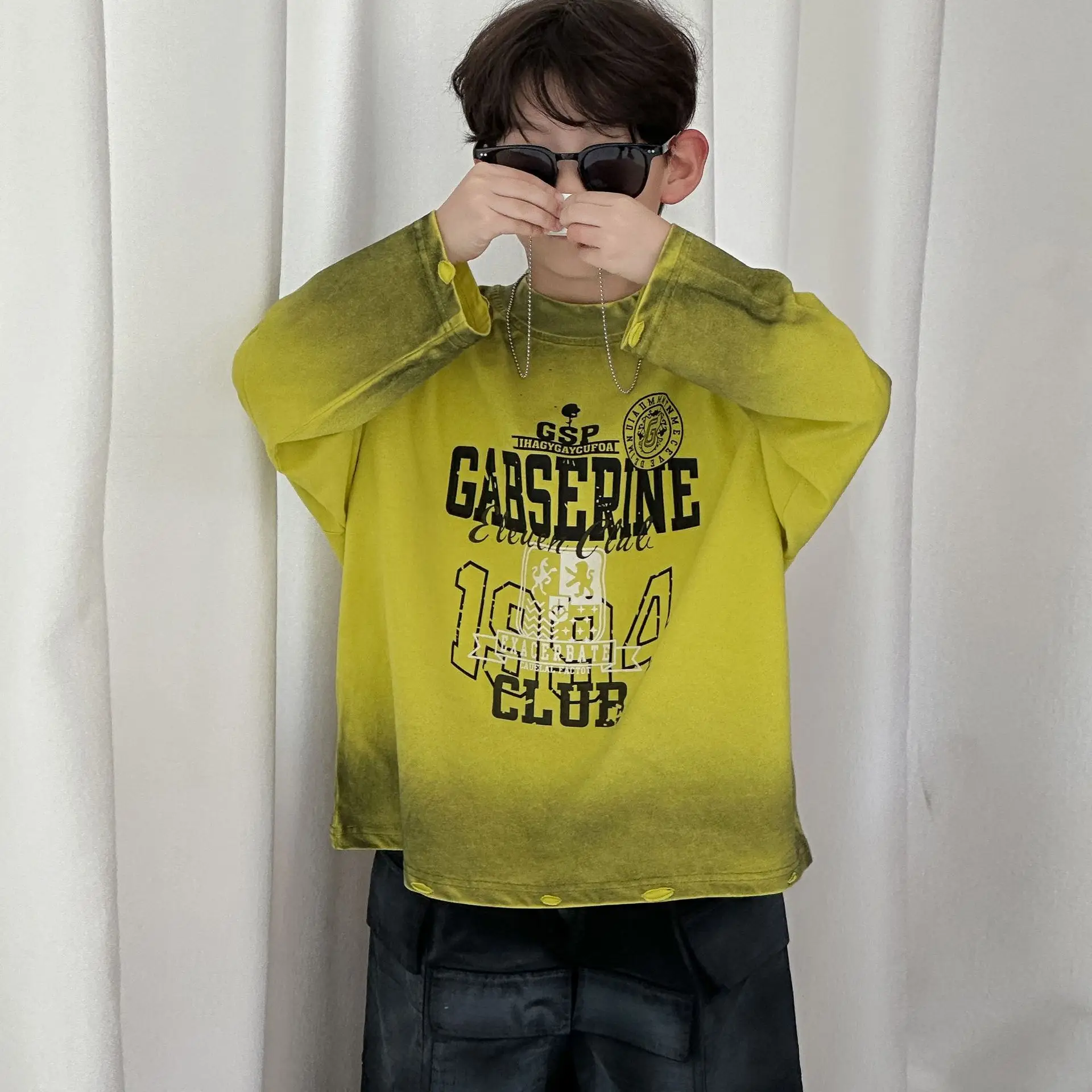 Boys Long Sleeve Yellow Graphic T-Shirt 2025 — feature 3