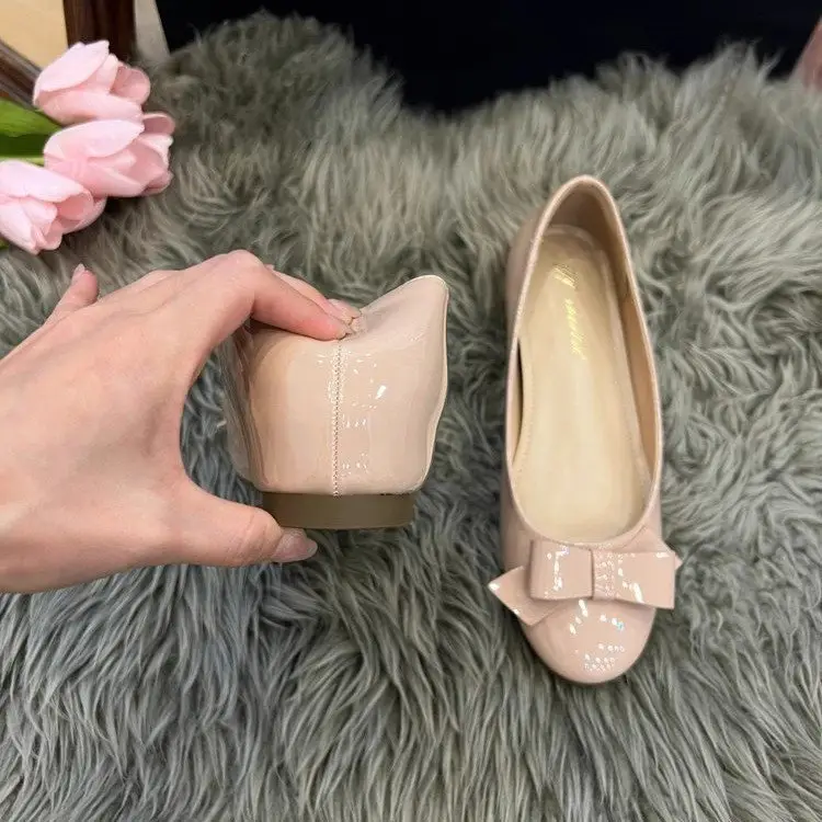 French Bow Slip-On Women Shoes 2025 Summer - Image 3