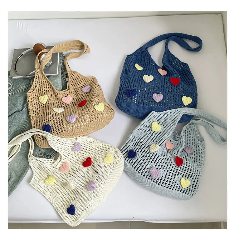 Women's Knitted Flower Tote Bag Large Capacity Summer 2025 — feature 15