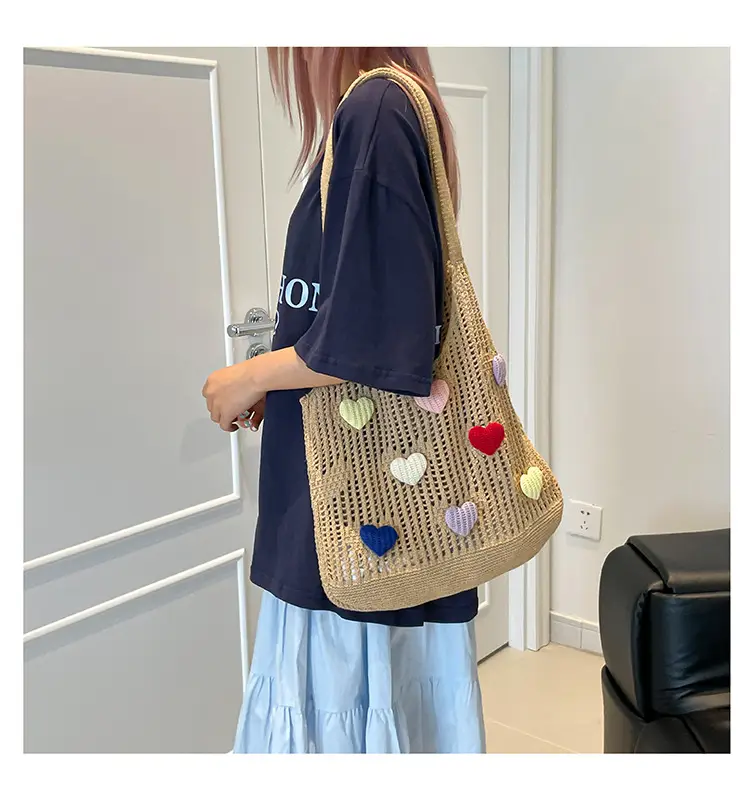 Women's Knitted Flower Tote Bag Large Capacity Summer 2025 — feature 20