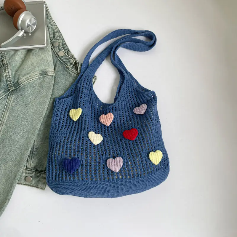 Women's Knitted Flower Tote Bag Large Capacity Summer 2025 — feature 26