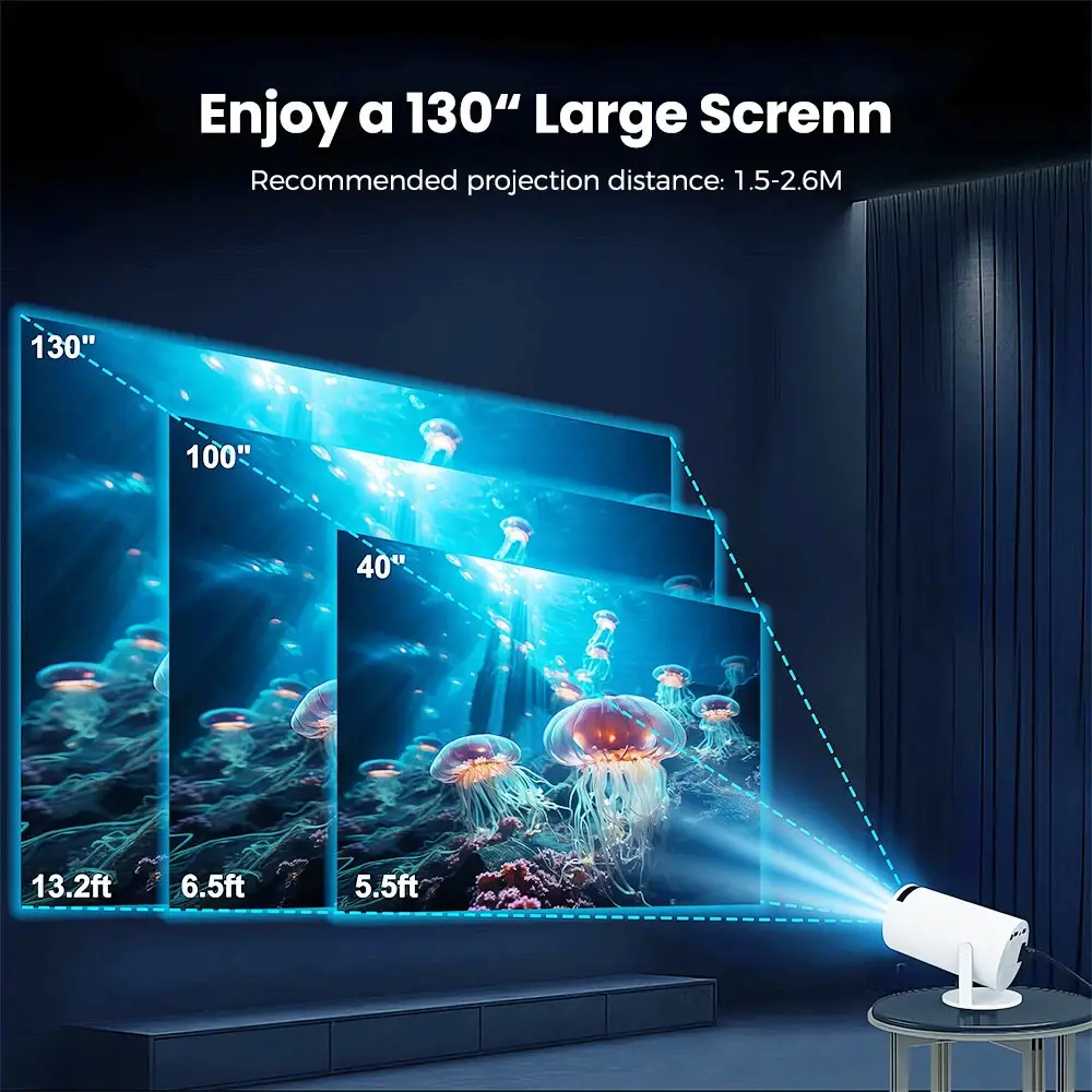 Cross-Border Hy300 Portable Smart Projector 720P H713 Android 11 Lcd Projector Supports High Definition — feature 2