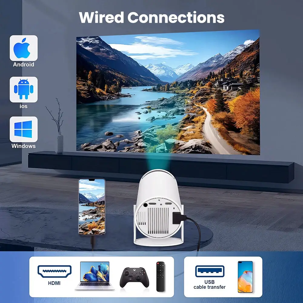 Cross-Border Hy300 Portable Smart Projector 720P H713 Android 11 Lcd Projector Supports High Definition — feature 3