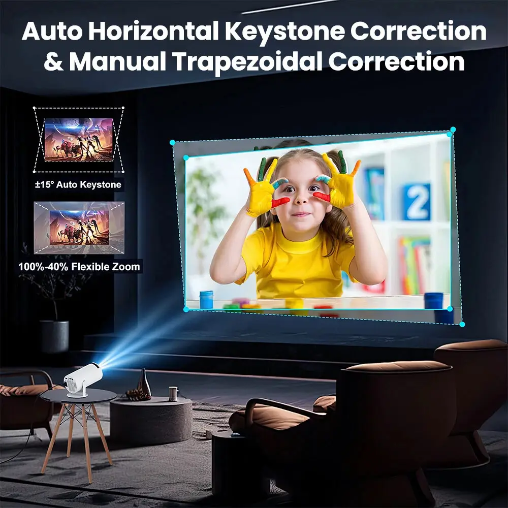 Cross-Border Hy300 Portable Smart Projector 720P H713 Android 11 Lcd Projector Supports High Definition — feature 5