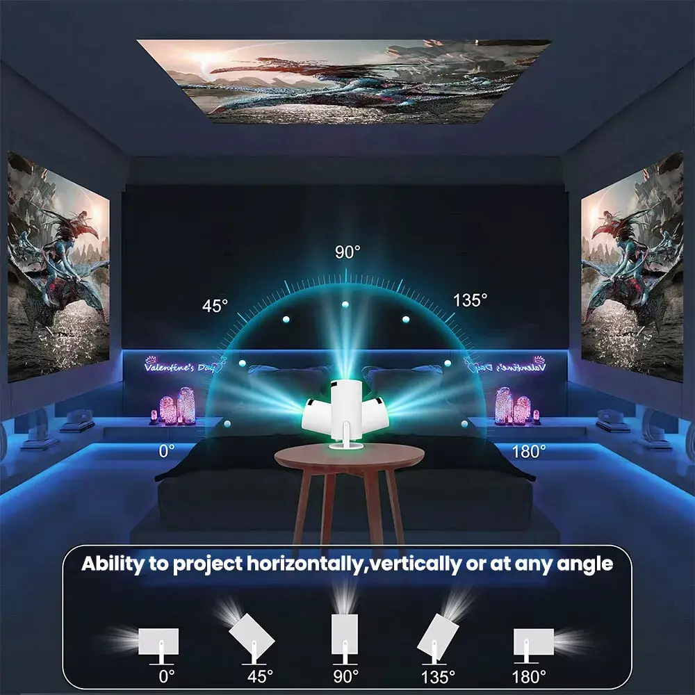 Cross-Border Hy300 Portable Smart Projector 720P H713 Android 11 Lcd Projector Supports High Definition — feature 7