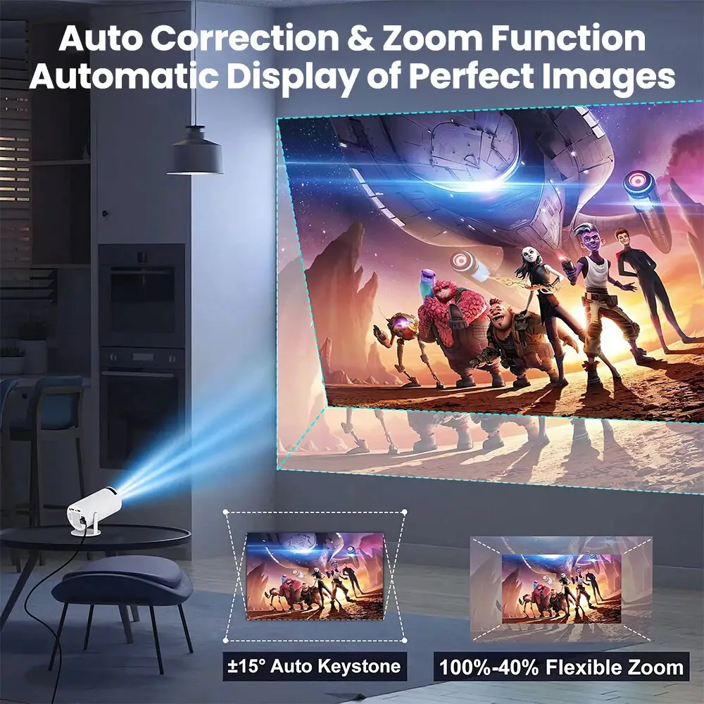 Cross-Border Hy300 Portable Smart Projector 720P H713 Android 11 Lcd Projector Supports High Definition — feature 8