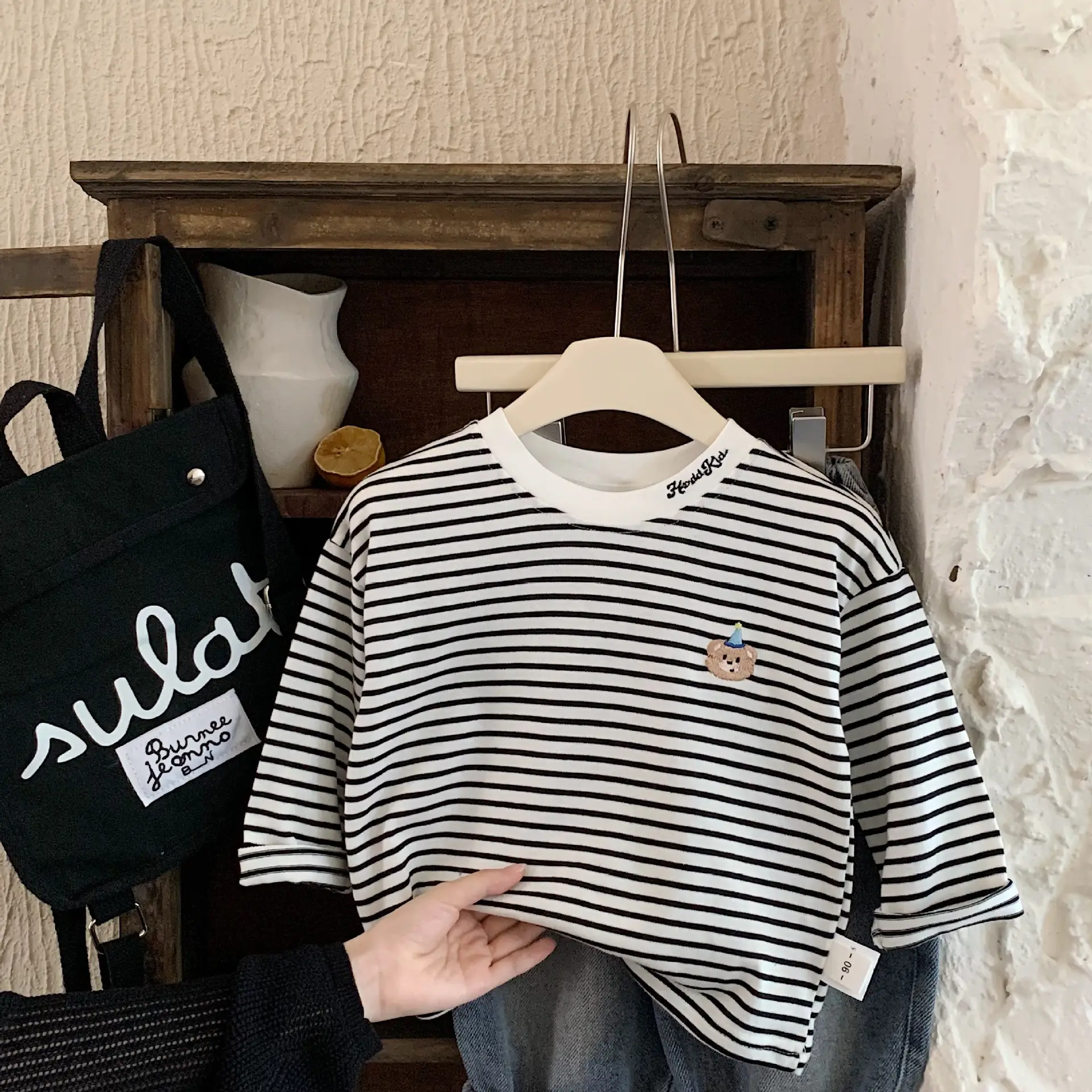Bangcheng Boys Striped Long Sleeve T-Shirt 2026 Spring Autumn - Image 3