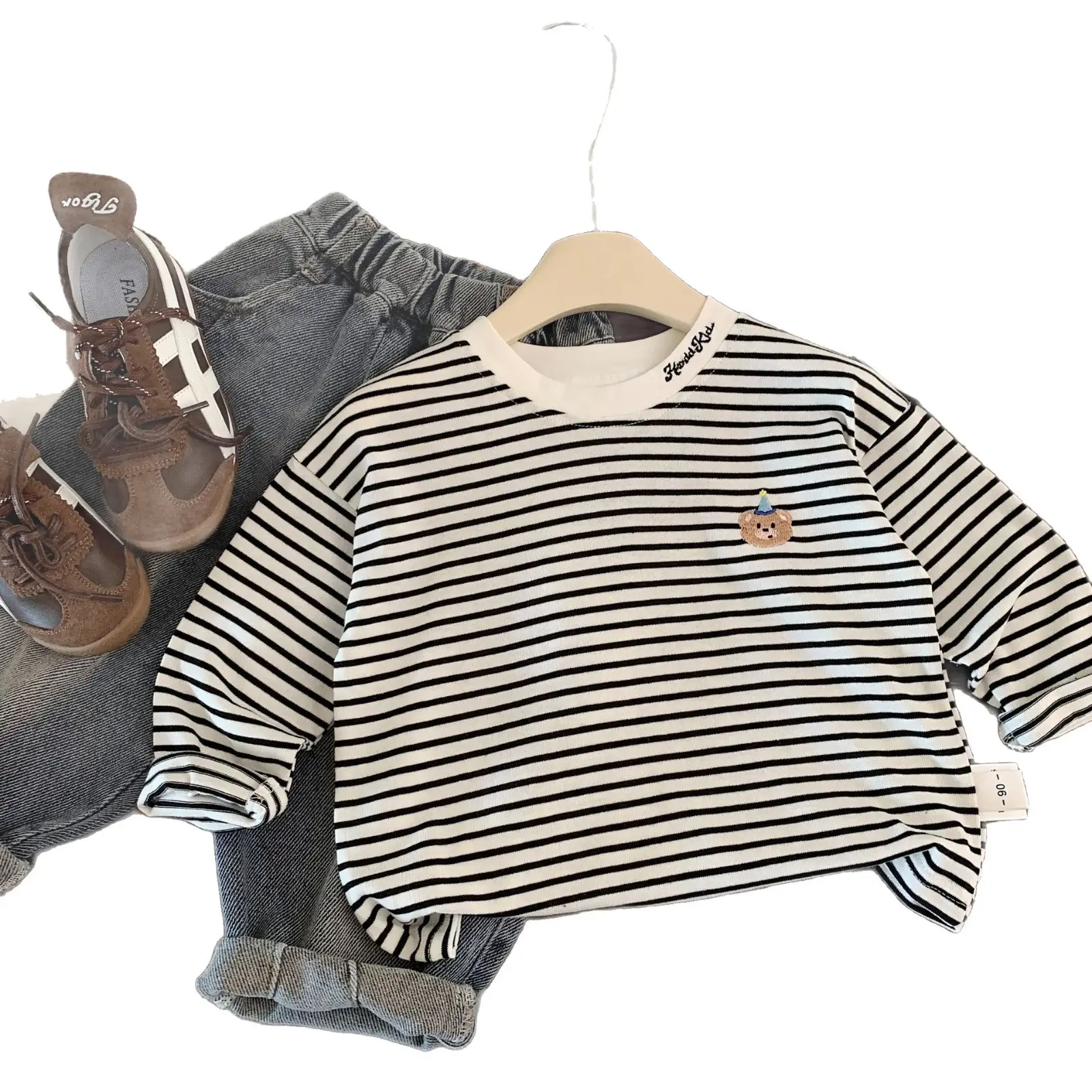 Bangcheng Boys Striped Long Sleeve T-Shirt 2026 Spring Autumn - Image 6
