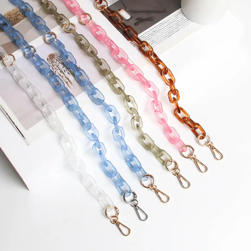 Blue Acrylic Chain Crossbody Bag Strap for Women - Image 13