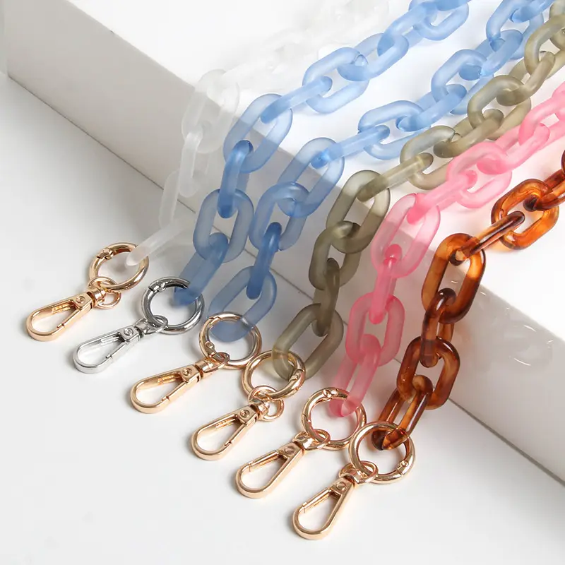 Blue Acrylic Chain Crossbody Bag Strap for Women - Image 14