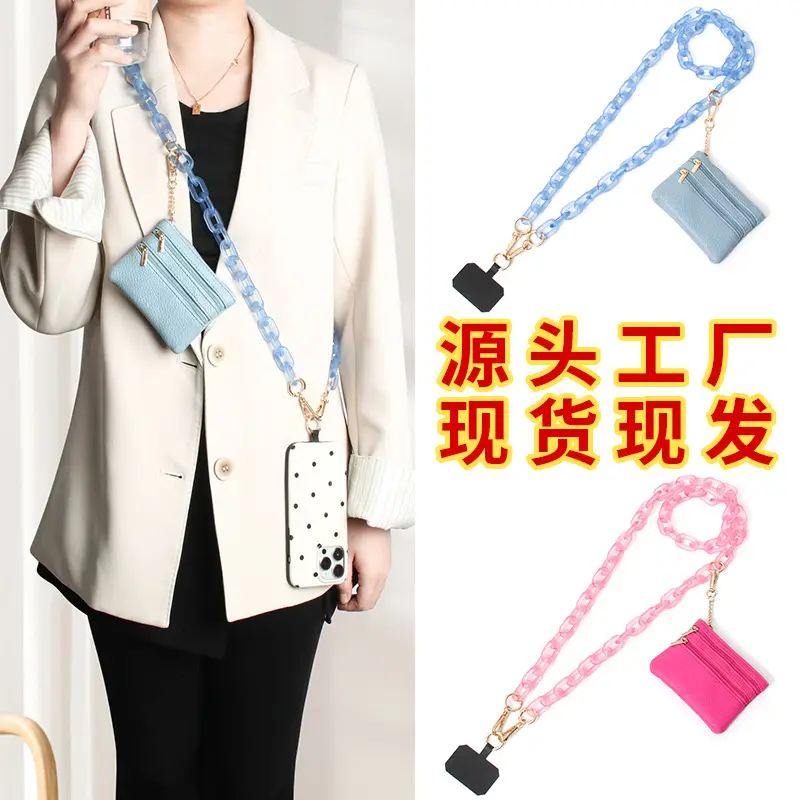 Blue Acrylic Chain Crossbody Bag Strap for Women - Image 15