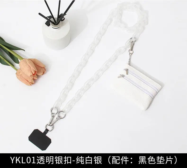 Blue Acrylic Chain Crossbody Bag Strap for Women — feature 10