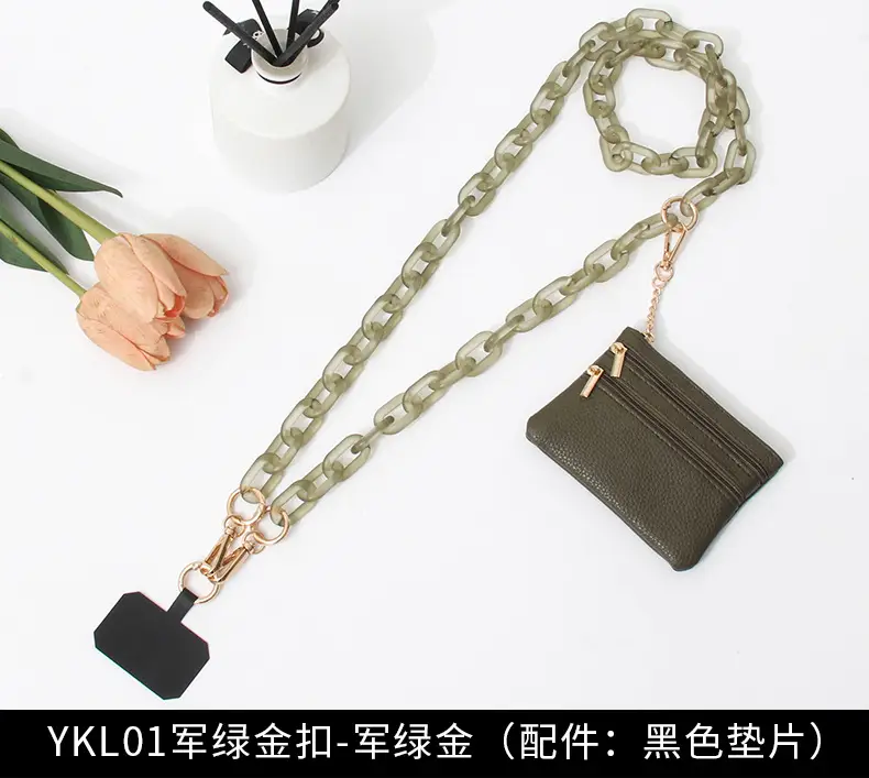 Blue Acrylic Chain Crossbody Bag Strap for Women — feature 13