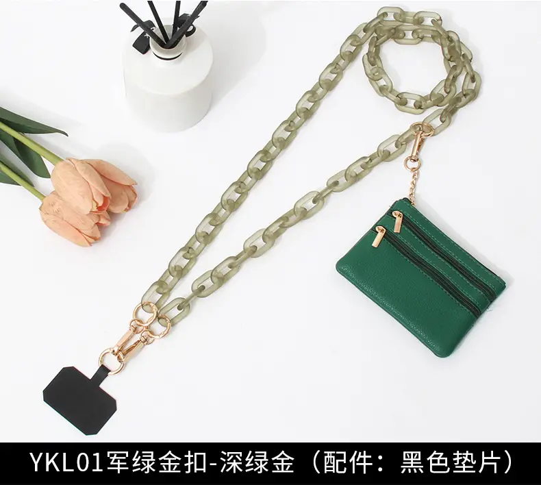 Blue Acrylic Chain Crossbody Bag Strap for Women — feature 14