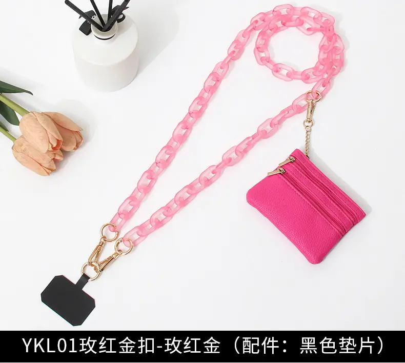 Blue Acrylic Chain Crossbody Bag Strap for Women — feature 16
