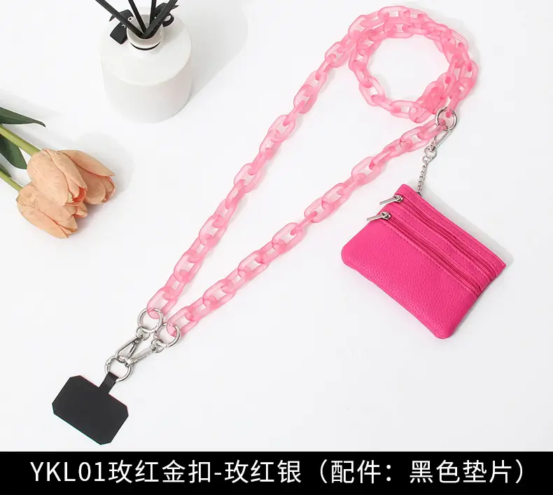Blue Acrylic Chain Crossbody Bag Strap for Women — feature 17