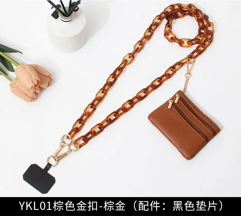 Blue Acrylic Chain Crossbody Bag Strap for Women — feature 18