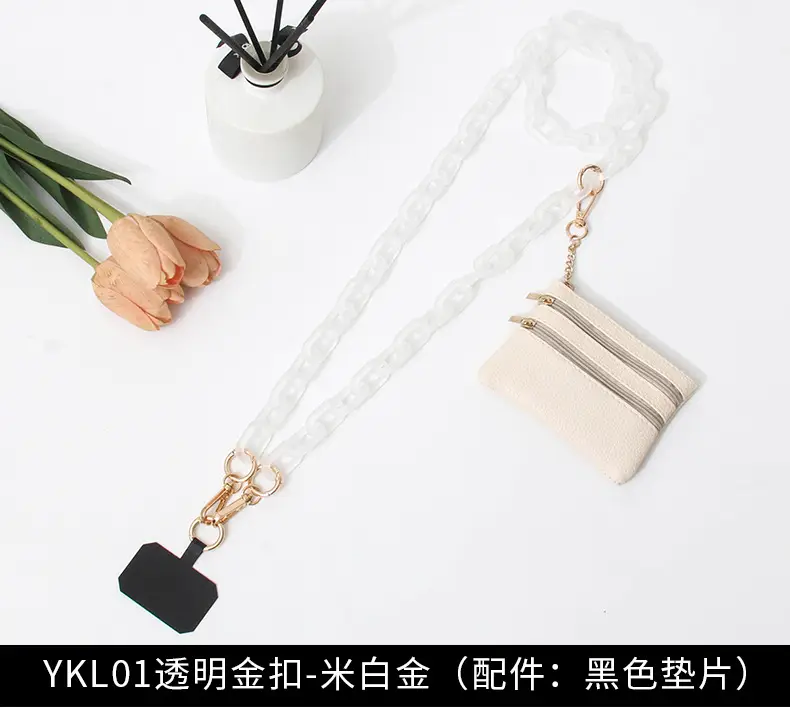Blue Acrylic Chain Crossbody Bag Strap for Women — feature 8