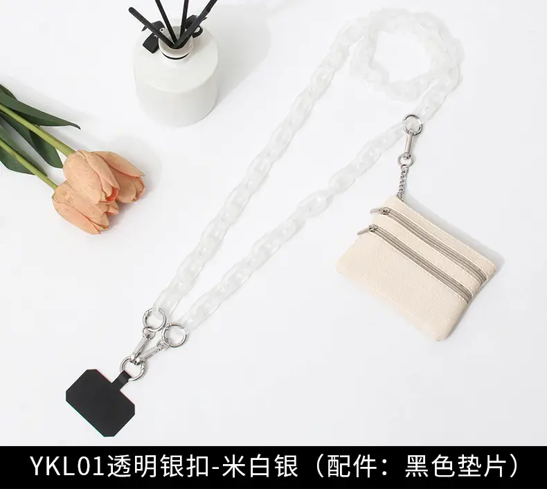 Blue Acrylic Chain Crossbody Bag Strap for Women — feature 9