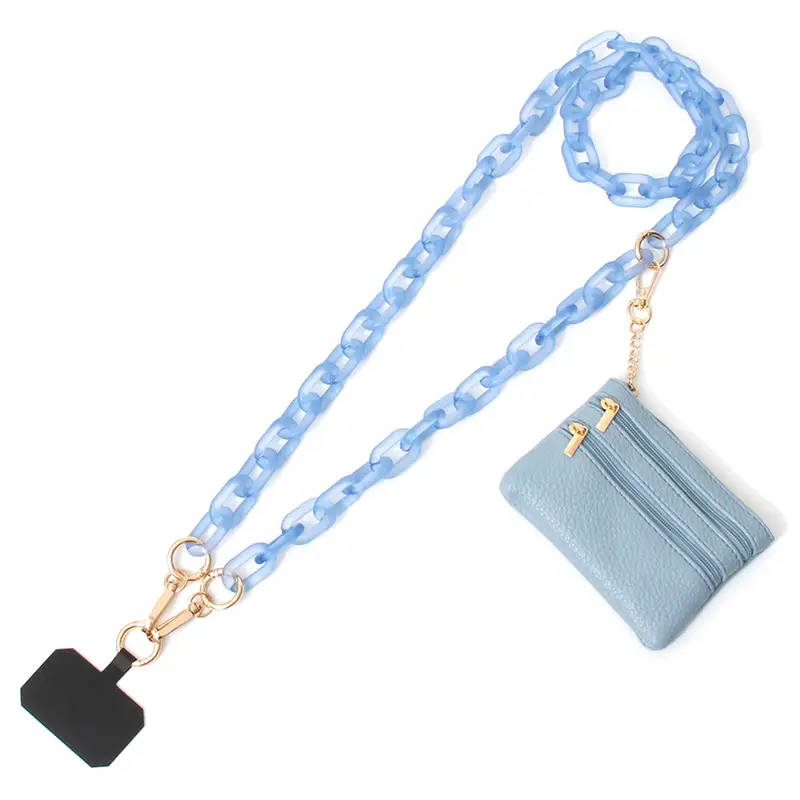 Blue Acrylic Chain Crossbody Bag Strap for Women - Image 6