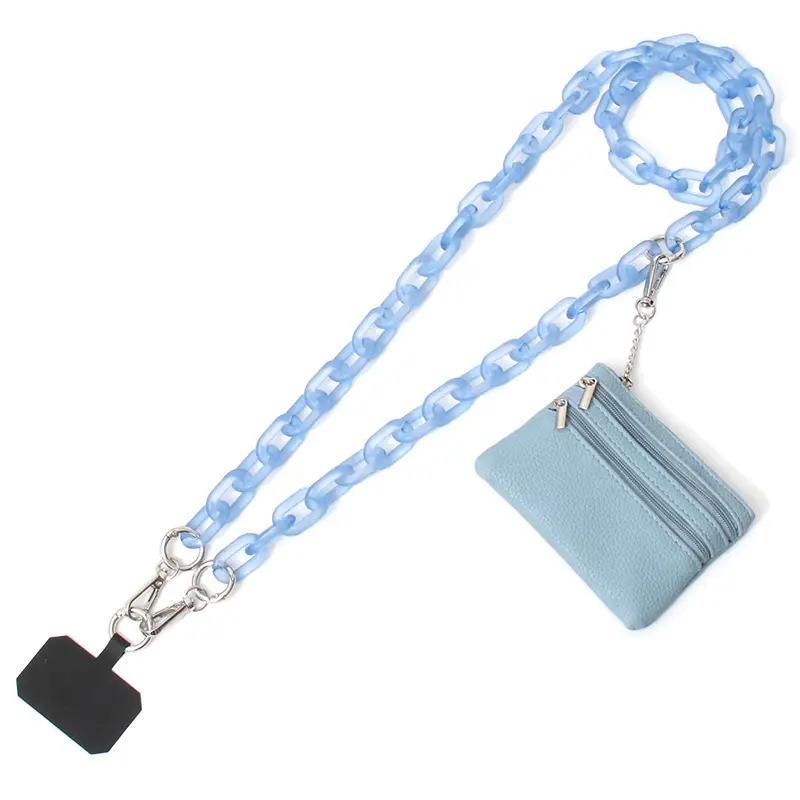 Blue Acrylic Chain Crossbody Bag Strap for Women - Image 7