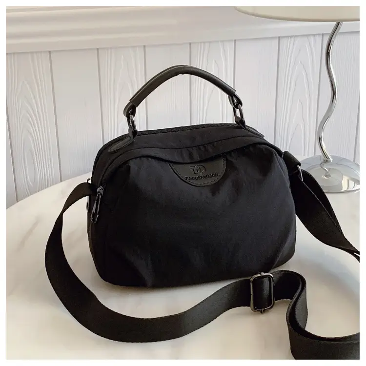 Women's Textured Waterproof Oxford Handbag Beige Multi Layer Casual — feature 12