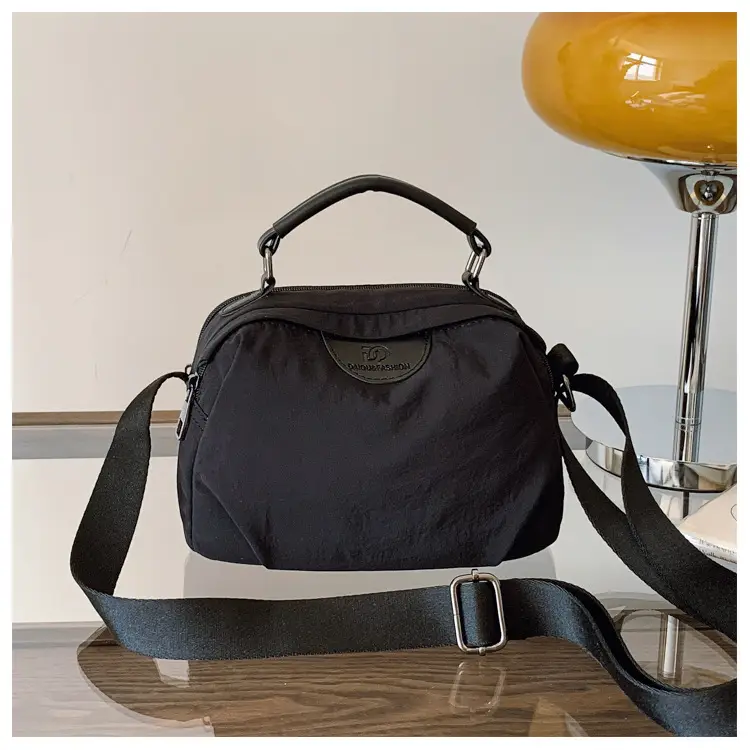 Women's Textured Waterproof Oxford Handbag Beige Multi Layer Casual — feature 21