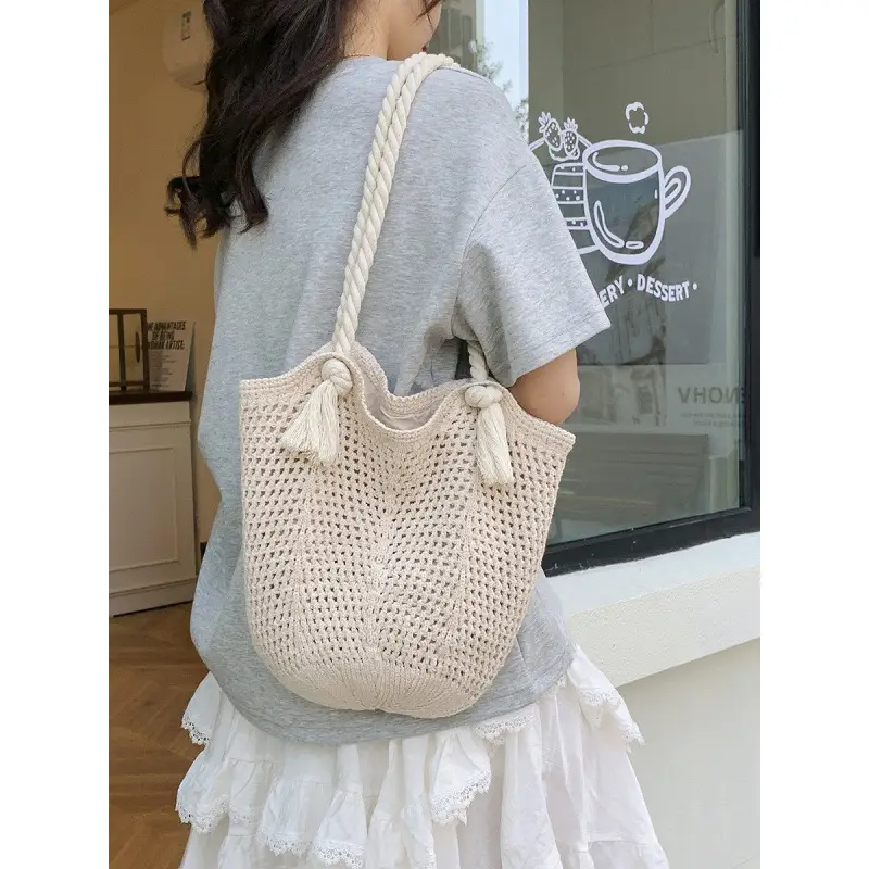 Women Woven Straw Shoulder Bag Summer New Fashion - Image 6