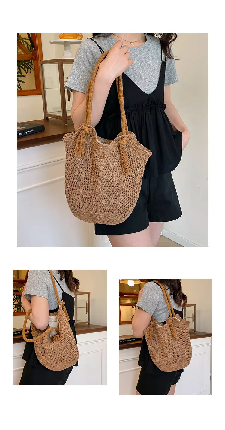 Women Woven Straw Shoulder Bag Summer New Fashion — feature 10