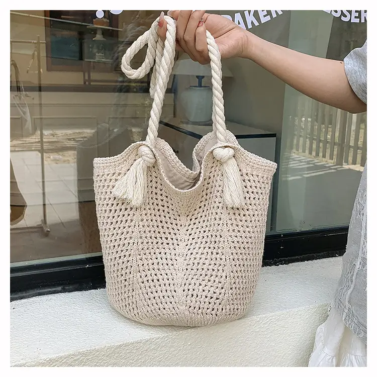 Women Woven Straw Shoulder Bag Summer New Fashion — feature 11