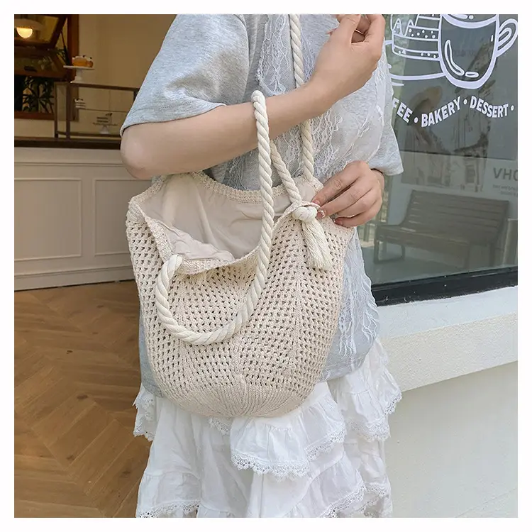 Women Woven Straw Shoulder Bag Summer New Fashion — feature 13