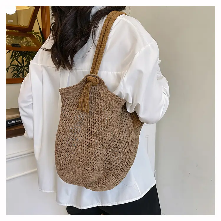 Women Woven Straw Shoulder Bag Summer New Fashion — feature 18