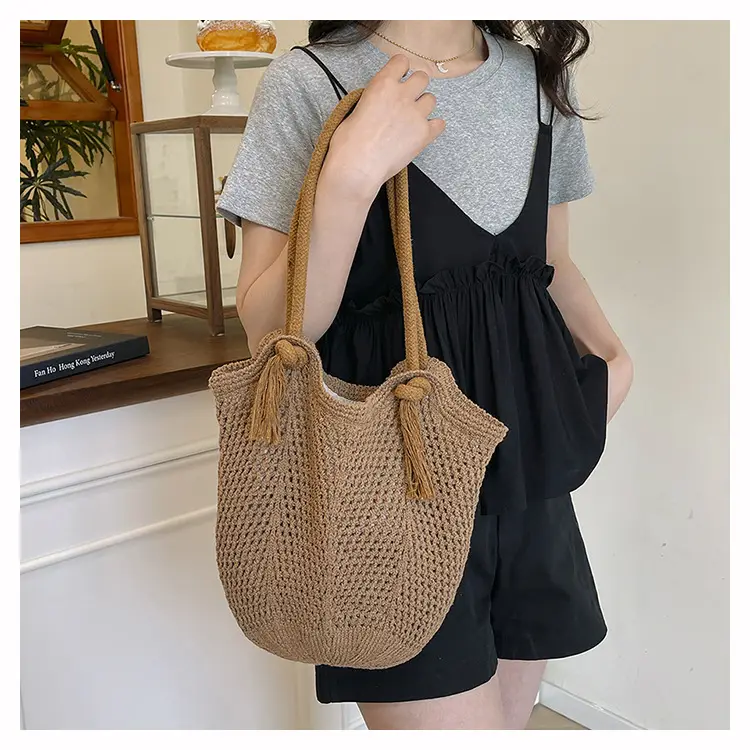 Women Woven Straw Shoulder Bag Summer New Fashion — feature 23