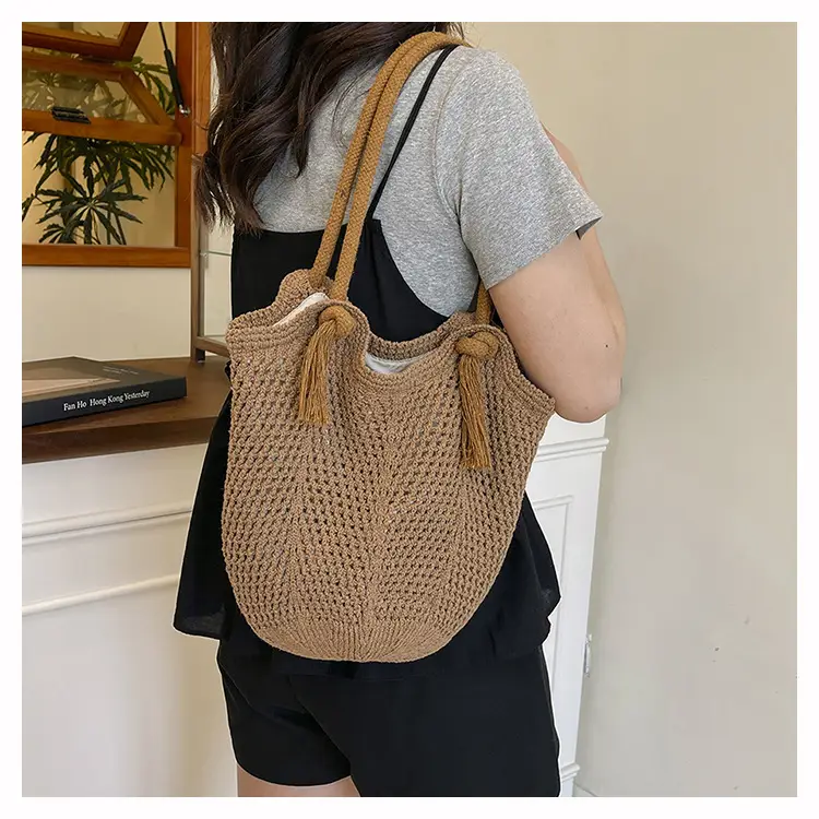 Women Woven Straw Shoulder Bag Summer New Fashion — feature 24