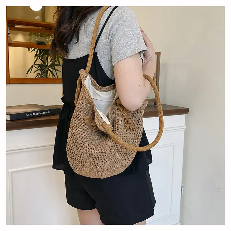 Women Woven Straw Shoulder Bag Summer New Fashion — feature 25