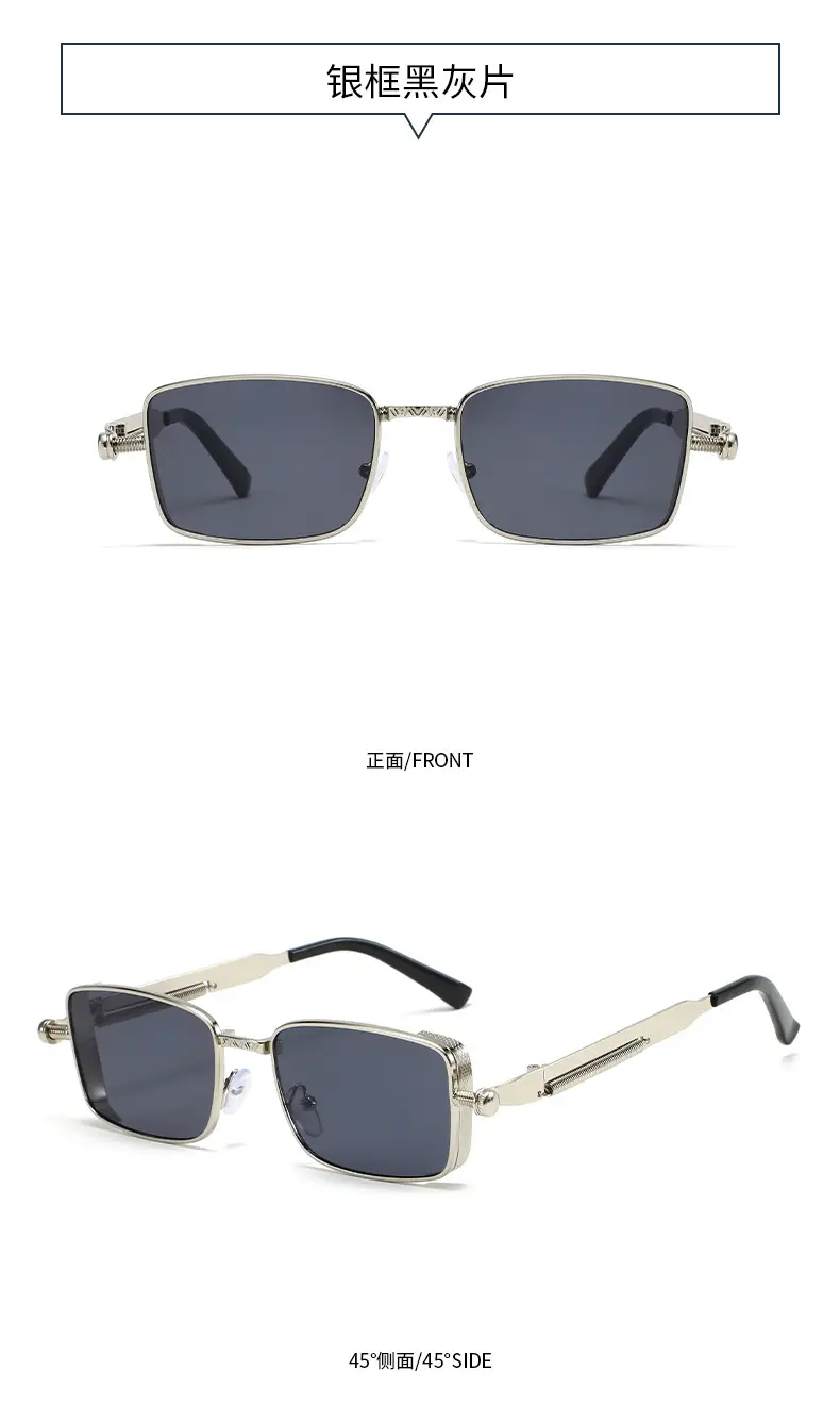 Retro Square Frame Sunglasses for Men Orange Lens β feature 13