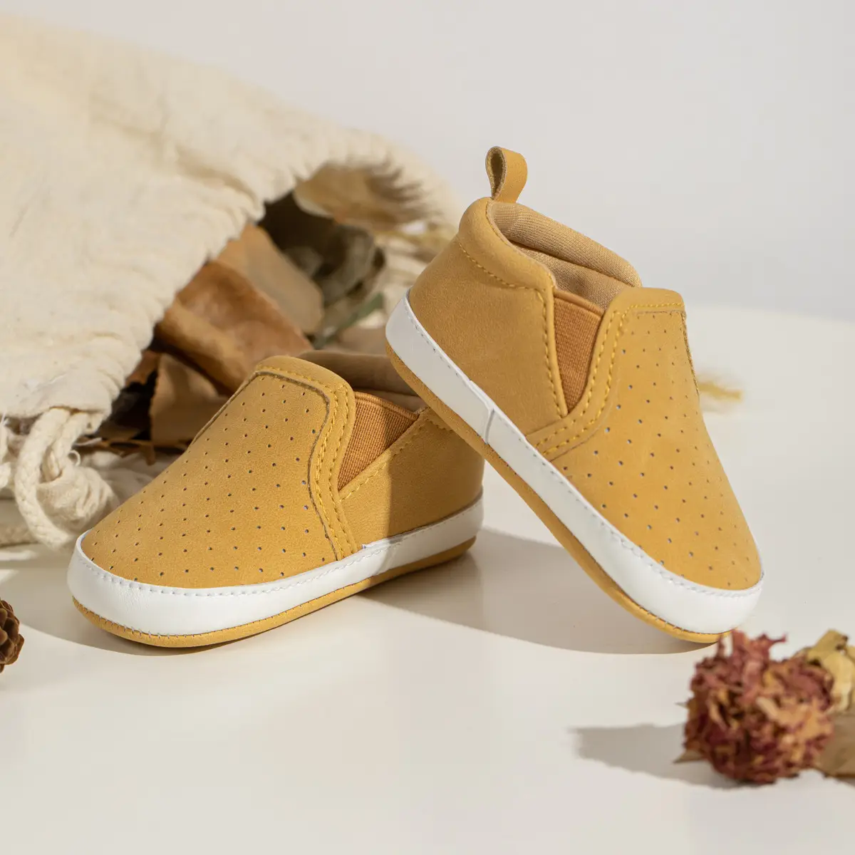 Baby Slip-On Shoes Tan Non-Slip Comfortable — feature 5