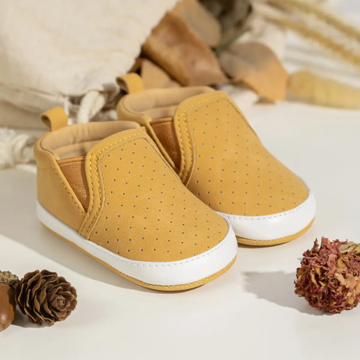 Baby Slip-On Shoes Tan Non-Slip Comfortable — feature 6
