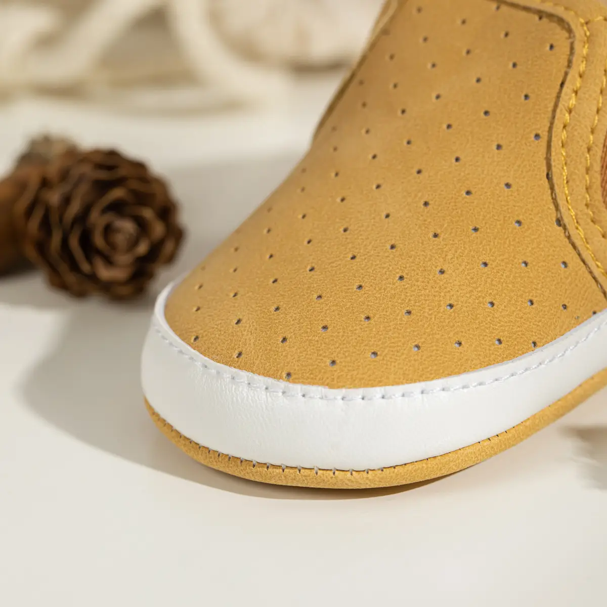Baby Slip-On Shoes Tan Non-Slip Comfortable — feature 7