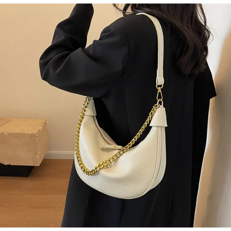 Women Chain Crossbody Bag Beige Large Capacity — feature 16