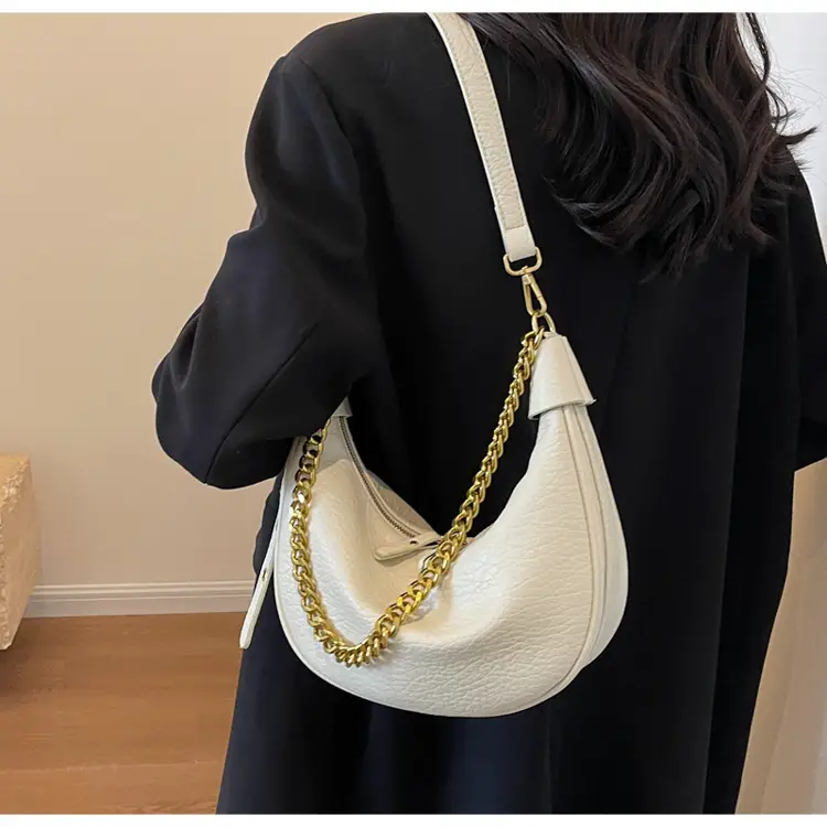 Women Chain Crossbody Bag Beige Large Capacity — feature 17