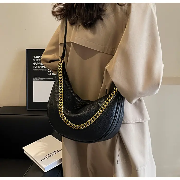Women Chain Crossbody Bag Beige Large Capacity — feature 20