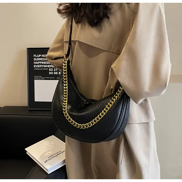 Women Chain Crossbody Bag Beige Large Capacity — feature 21