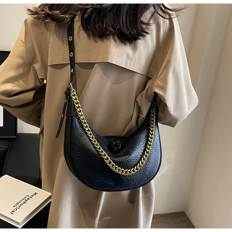 Women Chain Crossbody Bag Beige Large Capacity — feature 22