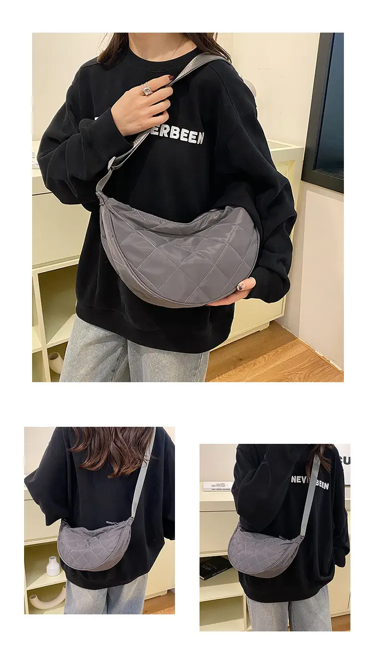 Women Quilted Crossbody Bag Large Capacity Niche Versatile — feature 12
