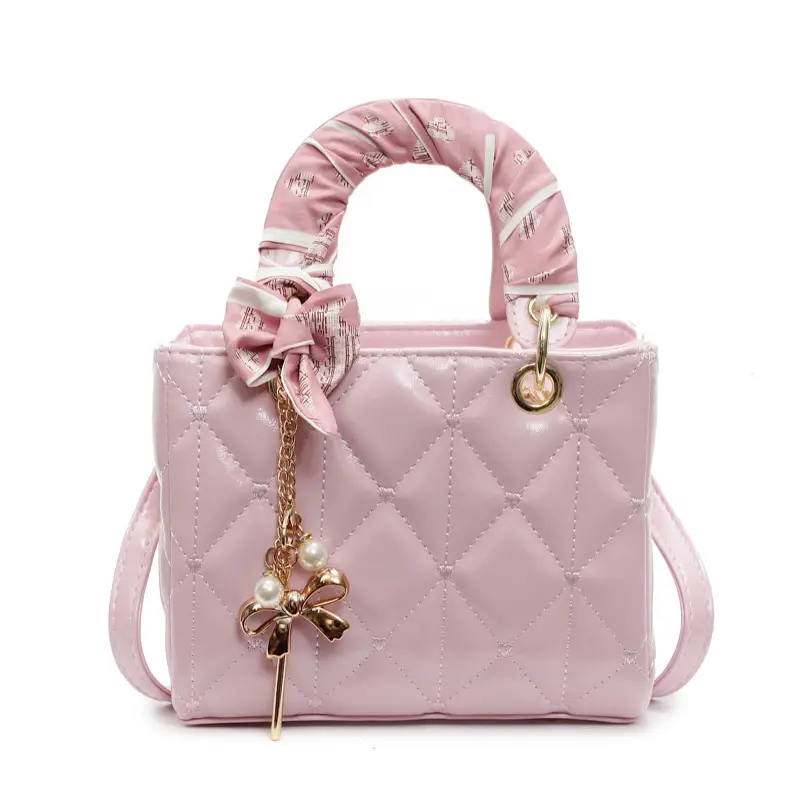 White Quilted Princess Diana Shoulder Bag with Chain - Image 4